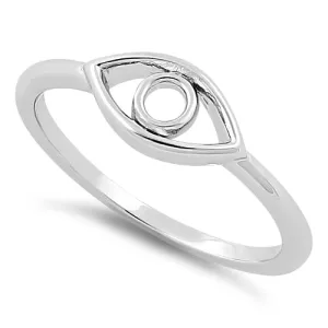 Sterling Silver Evil Eye Ring