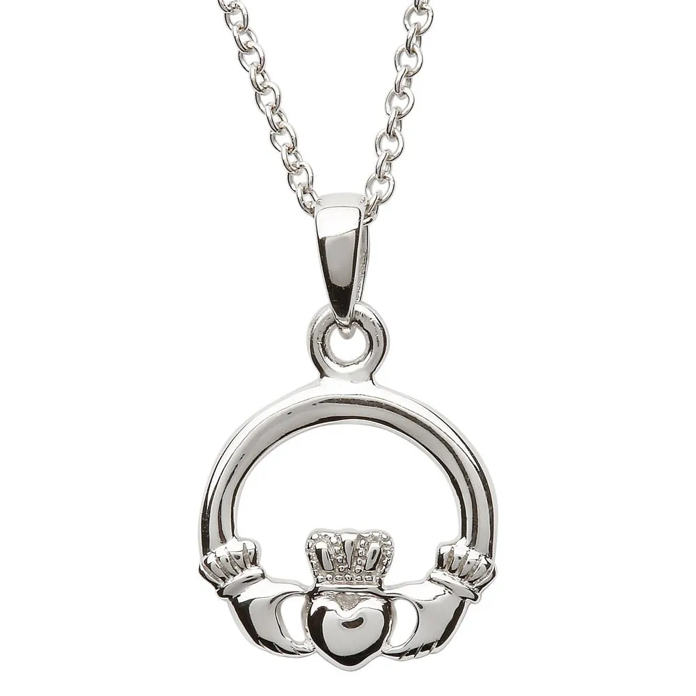 Sterling Silver Medium Claddagh Pendant SP2116