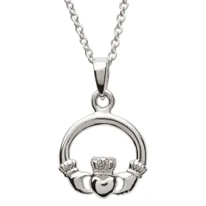 Sterling Silver Medium Claddagh Pendant SP2116