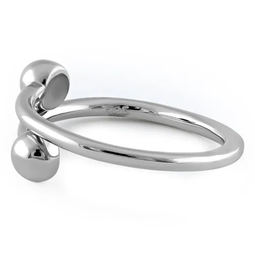 Sterling Silver Opposites Attract Ring