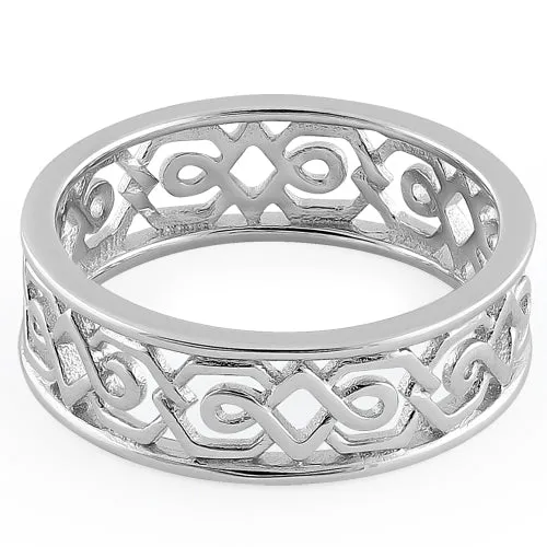 Sterling Silver Unique Patterns Ring