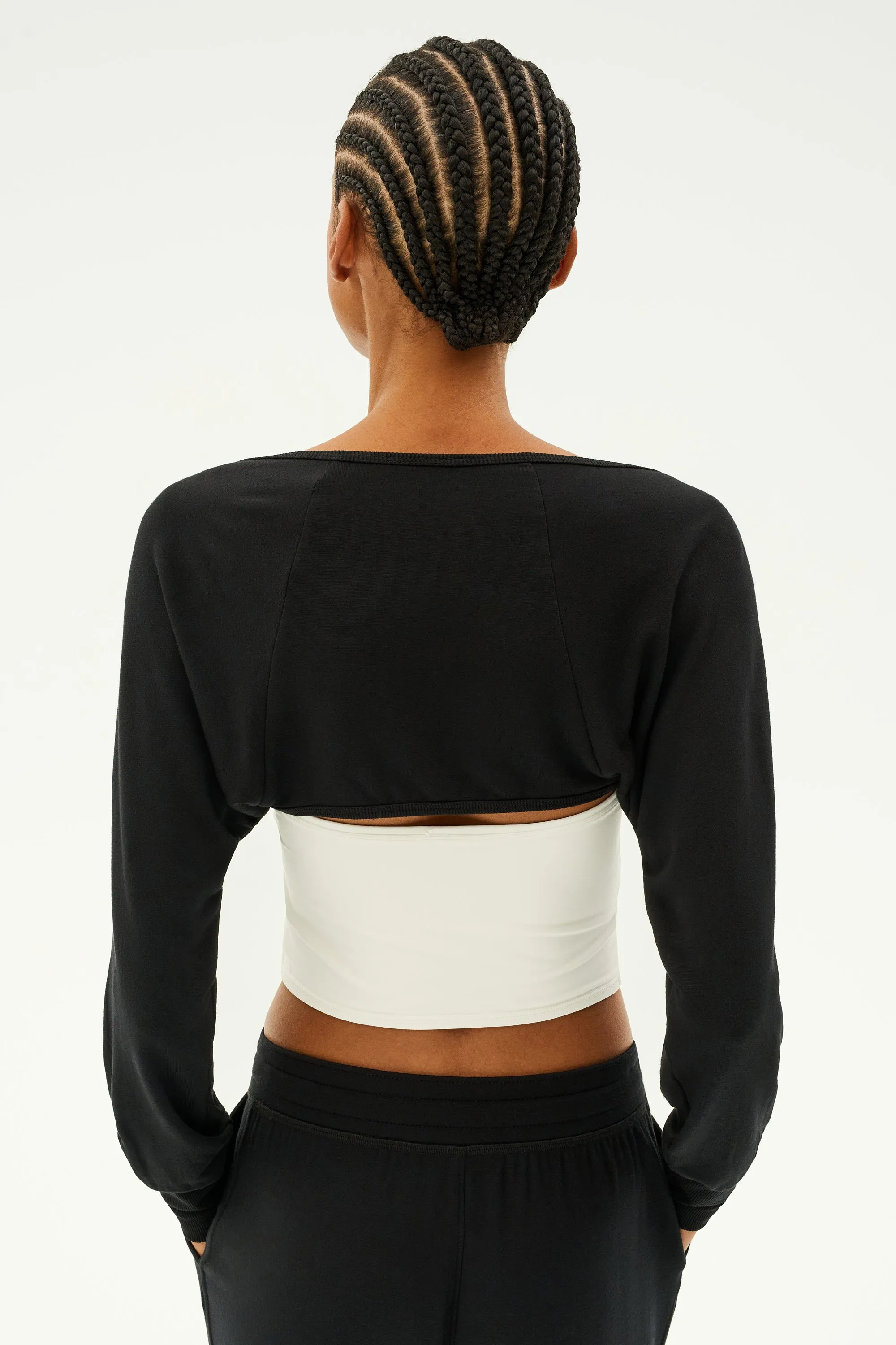 Sue Fleece Shrug - Black