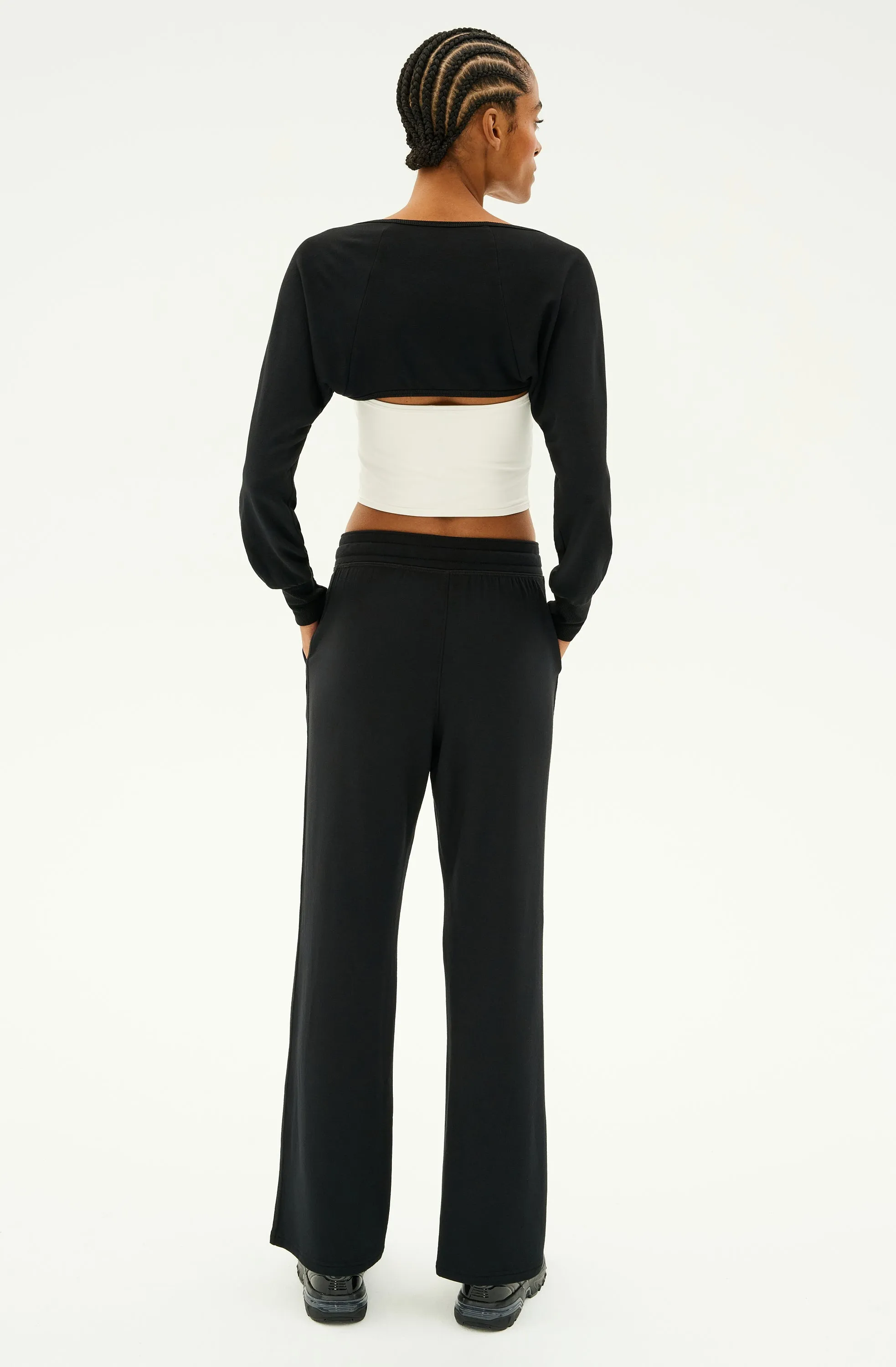 Sue Fleece Shrug - Black