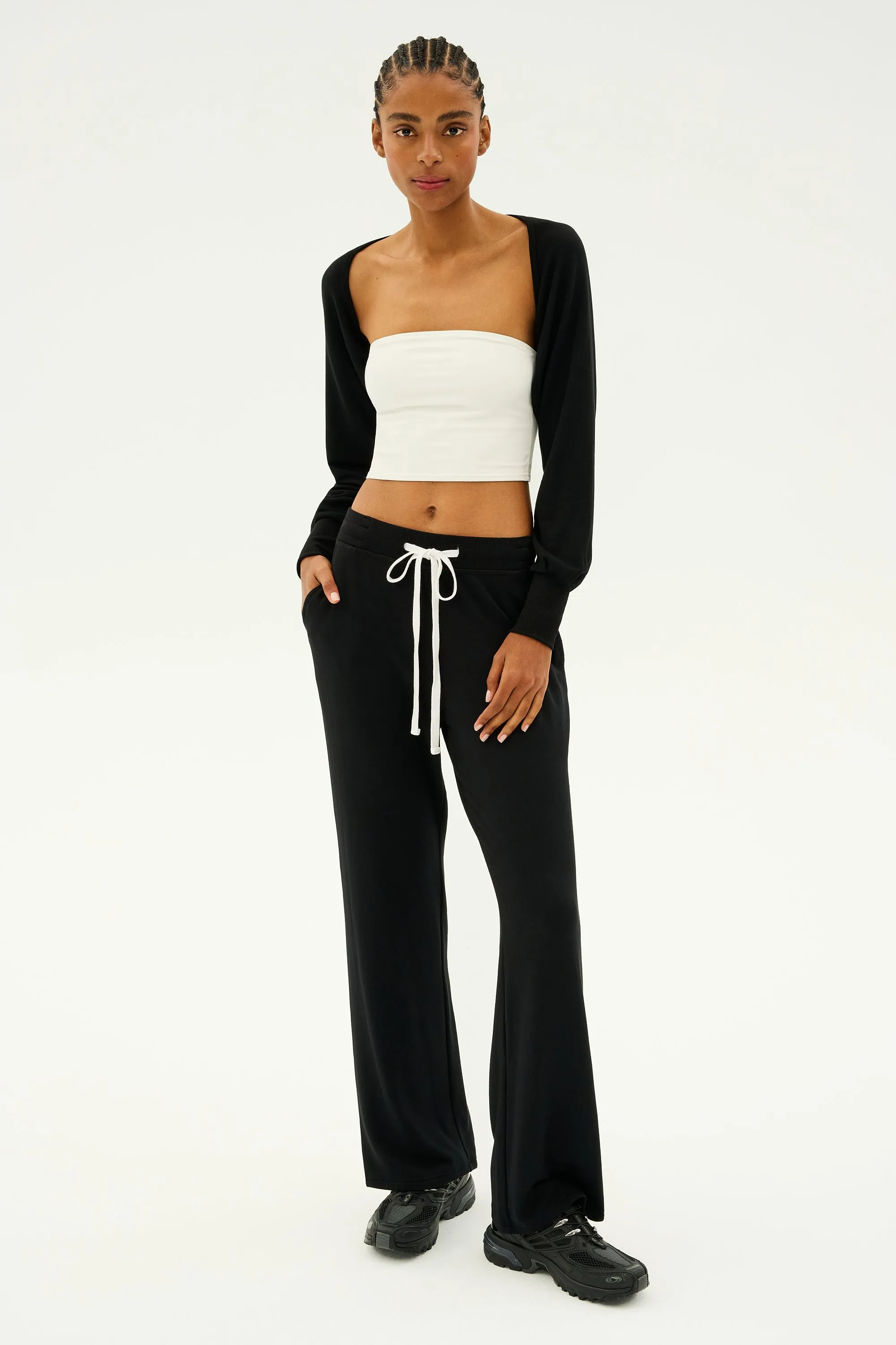 Sue Fleece Shrug - Black