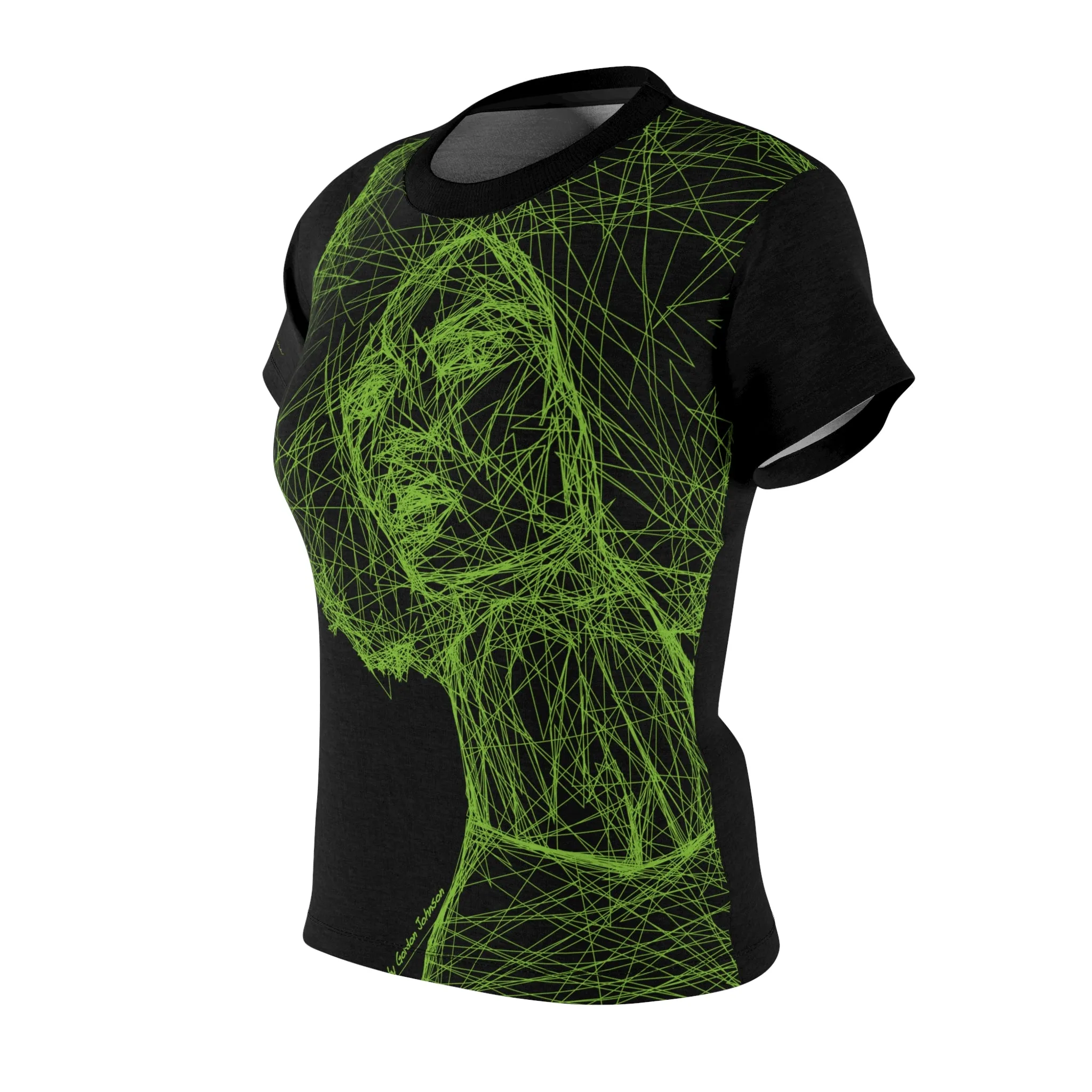 T-Shirt, Black-Green African Queen