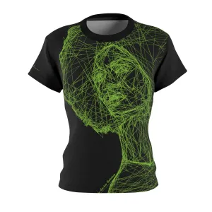 T-Shirt, Black-Green African Queen