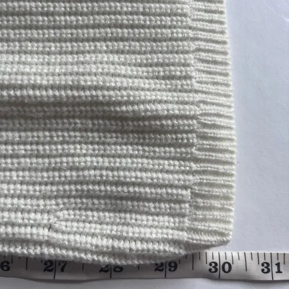 Talbots Sweater Women X Off White Cable Knit nylon Lambs Wool blend comfy cozy