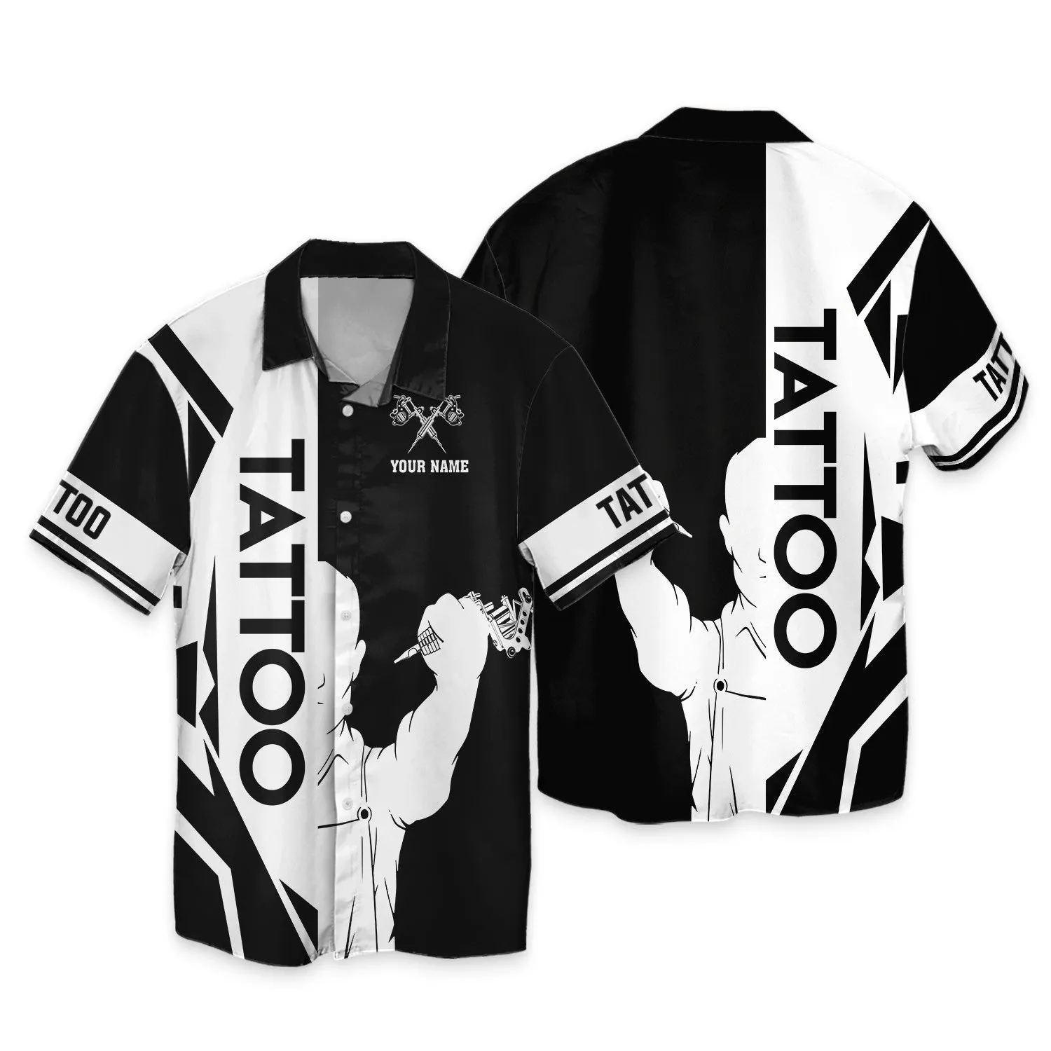 Tattoo Artist Personalized T-Shirt Classic Tattoo Uniform Tee Shirt Zipper Hoodie, 3D Hoodie [Non workwear]