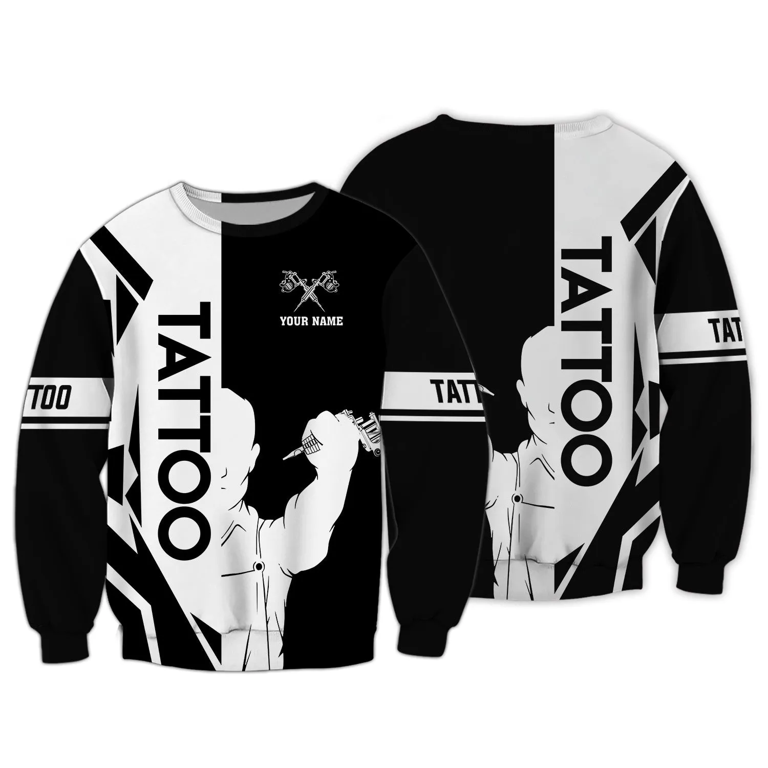 Tattoo Artist Personalized T-Shirt Classic Tattoo Uniform Tee Shirt Zipper Hoodie, 3D Hoodie [Non workwear]
