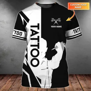 Tattoo Artist Personalized T-Shirt Classic Tattoo Uniform Tee Shirt Zipper Hoodie, 3D Hoodie [Non workwear]