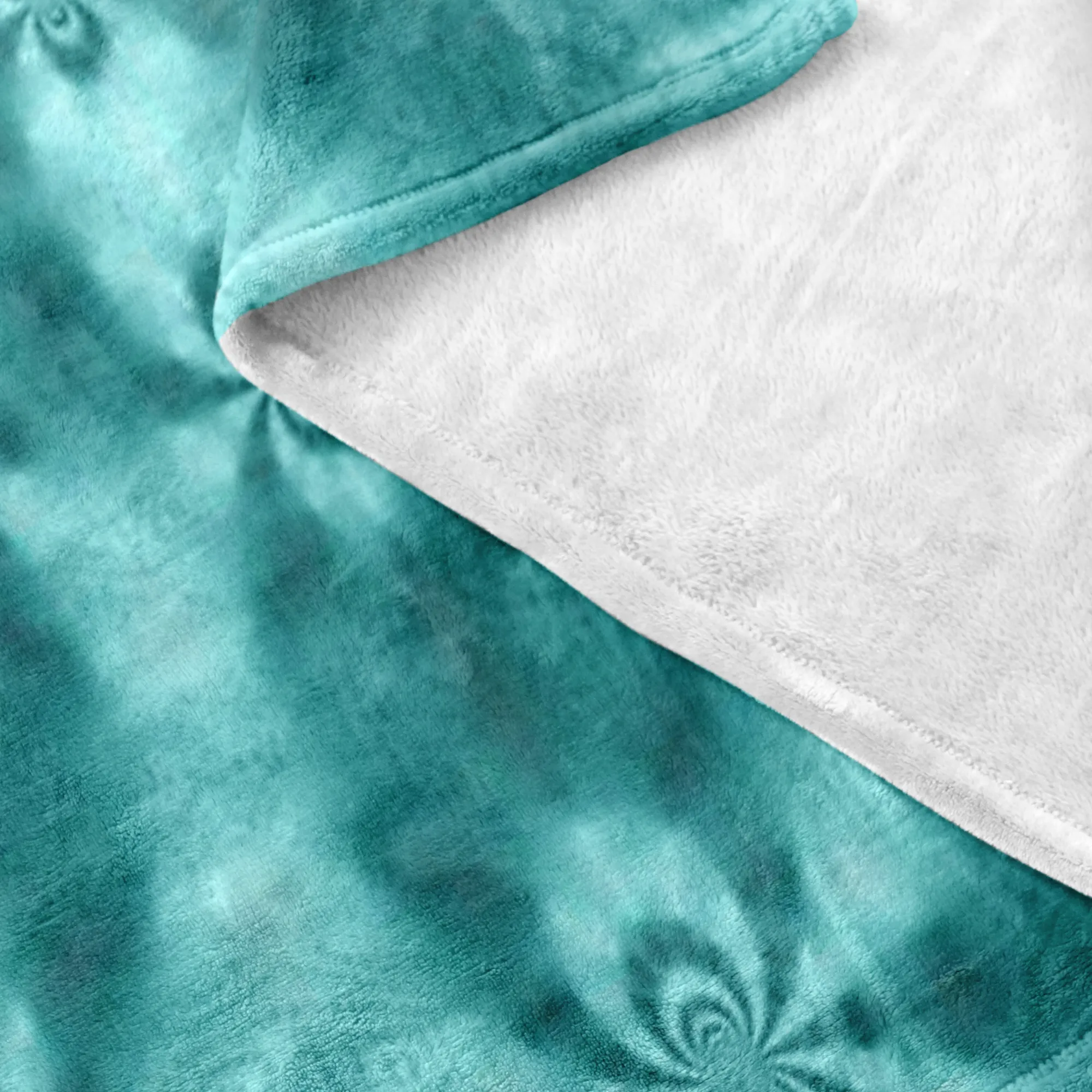 Teal Fractal with Fractals Fleece
