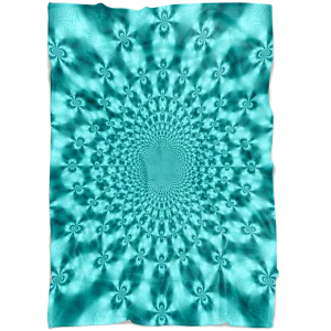 Teal Fractal with Fractals Fleece