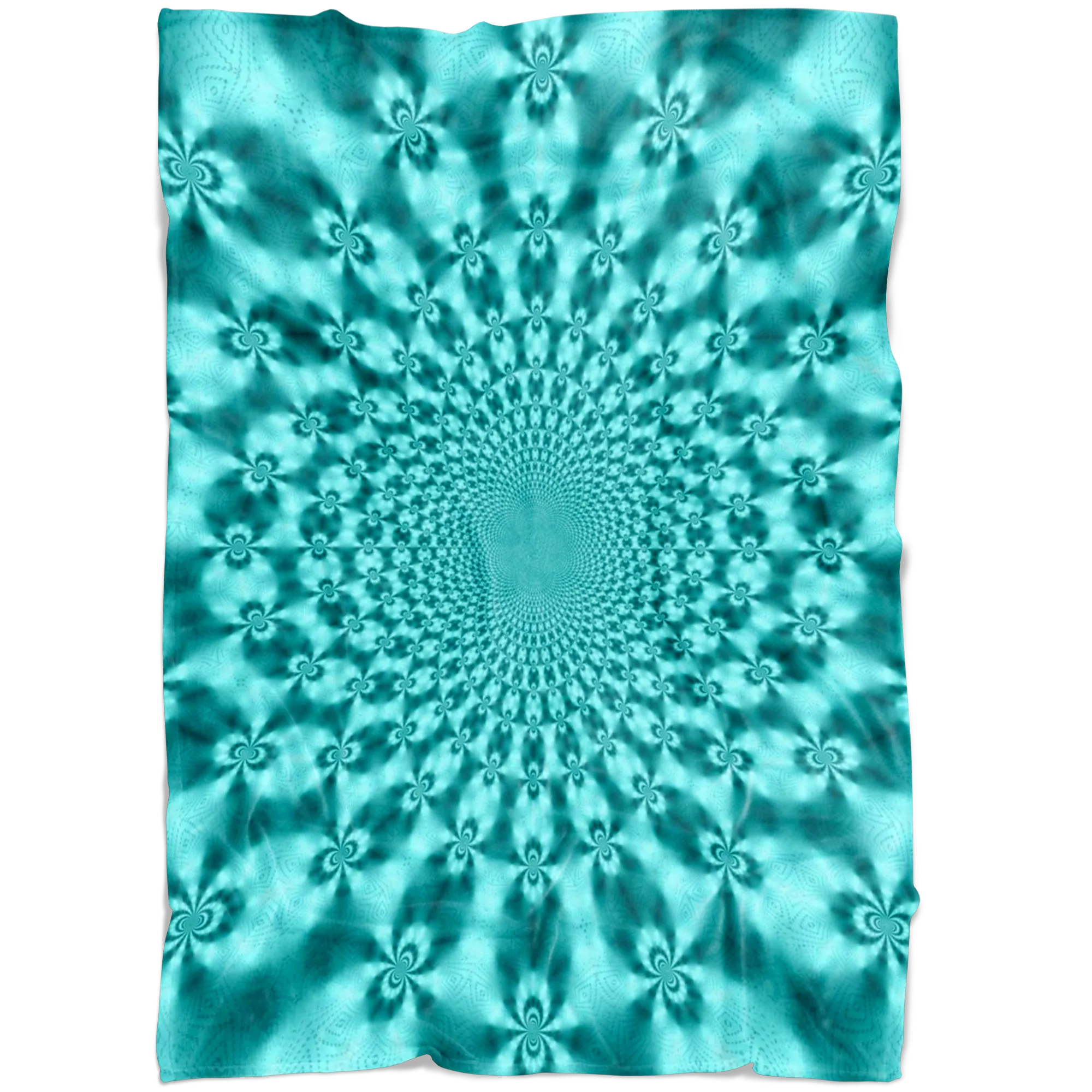 Teal Fractal with Fractals Fleece