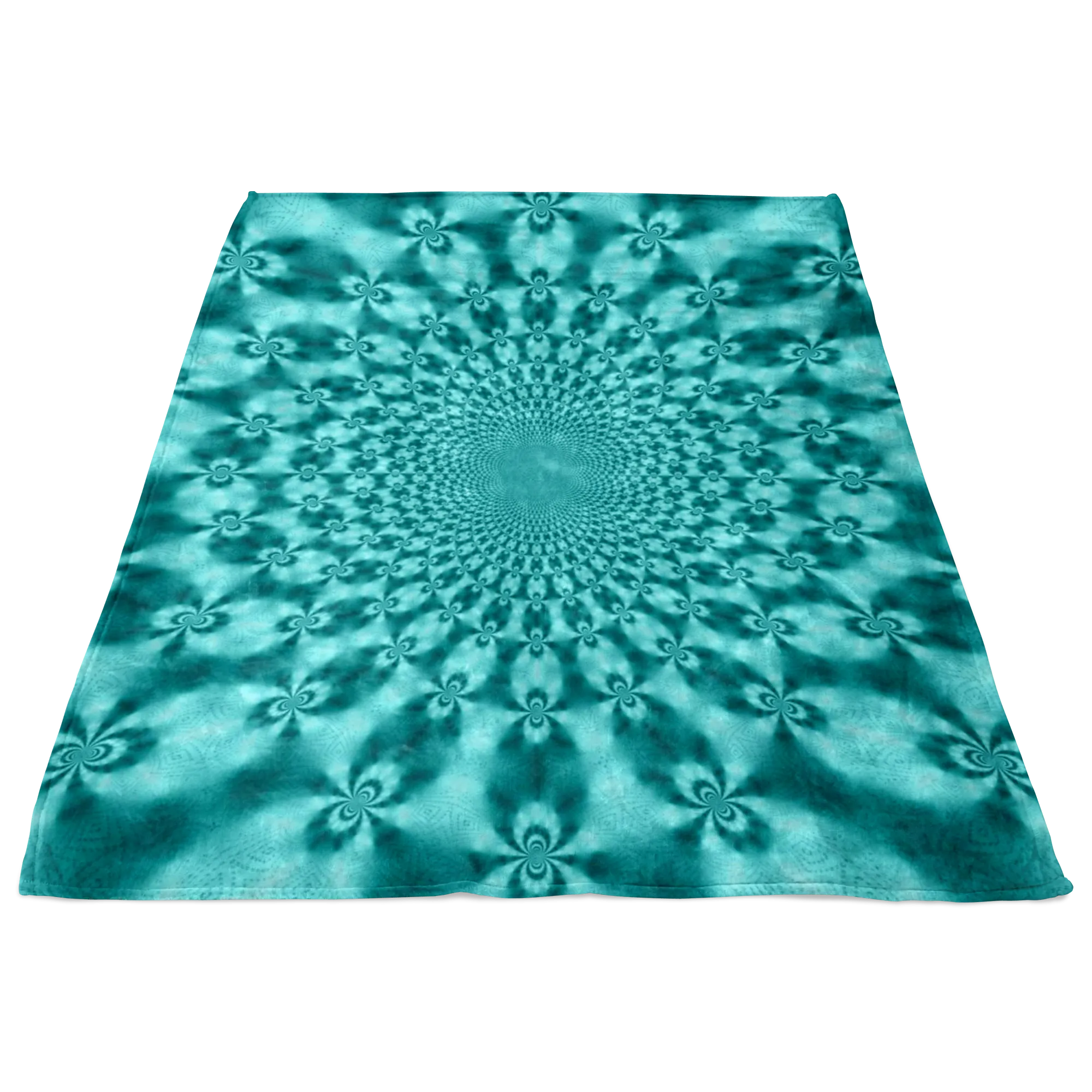 Teal Fractal with Fractals Fleece