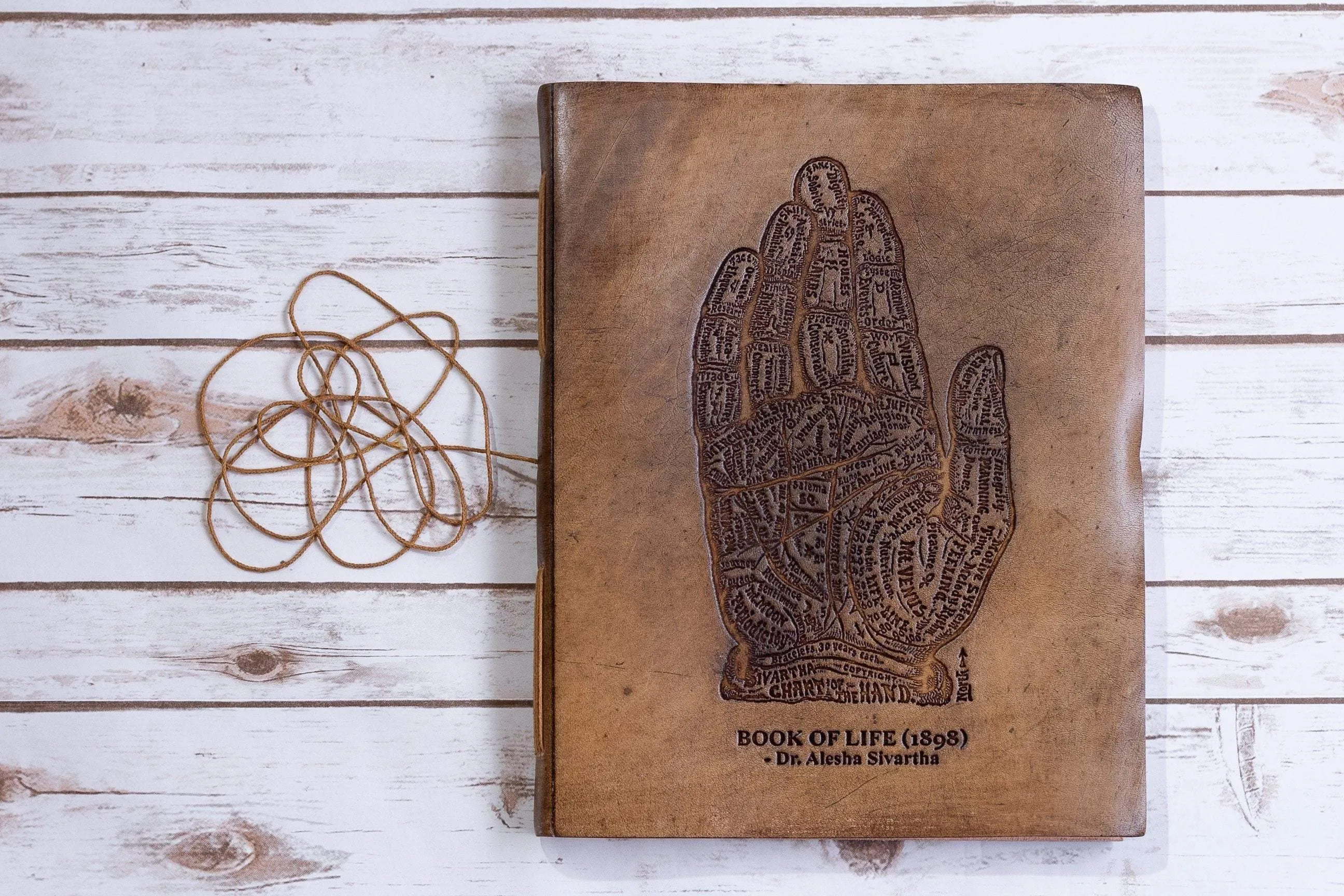 The Chart Of Hand Oversized Large Handmade Leather Journal