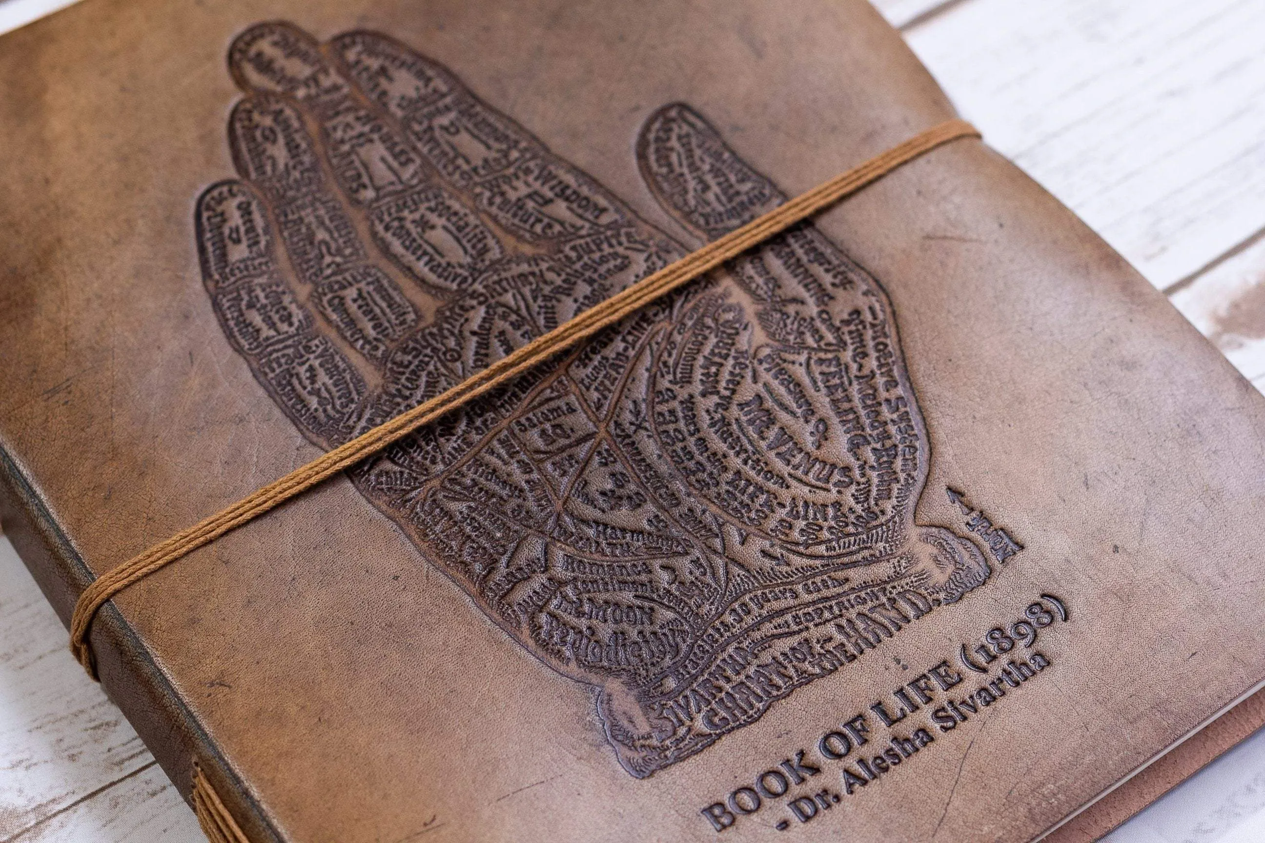 The Chart Of Hand Oversized Large Handmade Leather Journal