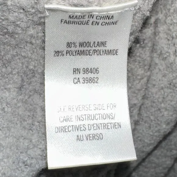 Theory Grey Wool Cynth B Boucle Asymmetrical Zip Sweater