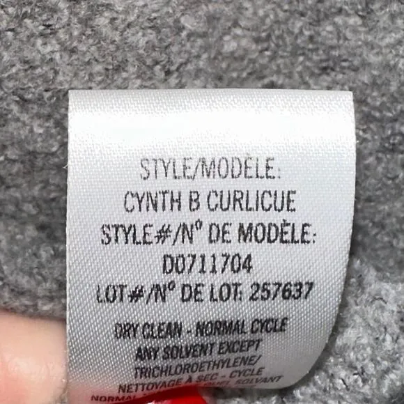 Theory Grey Wool Cynth B Boucle Asymmetrical Zip Sweater