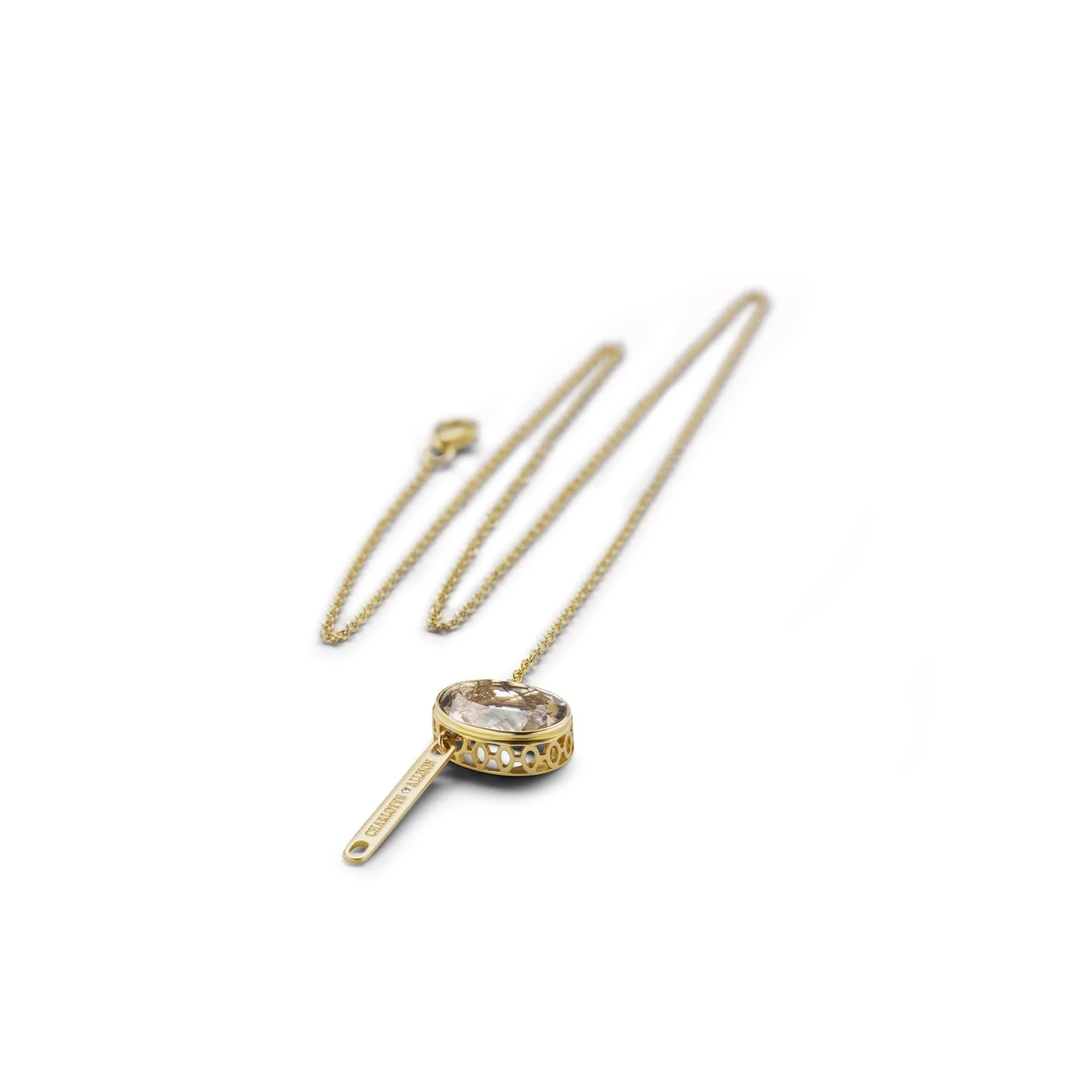 Threadable Pendant in Smokey Topaz