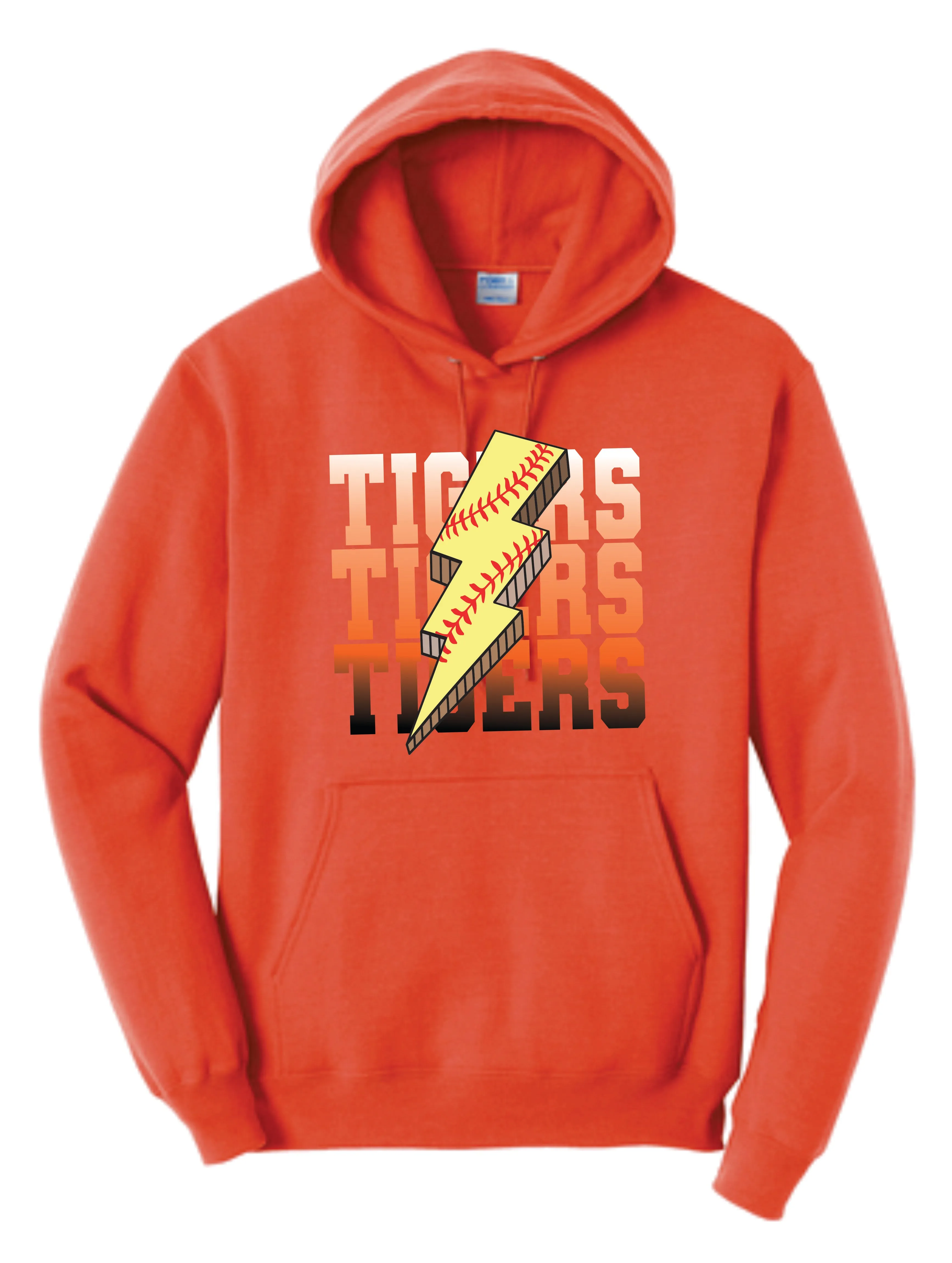 Tigers Fastpitch Lightning Bolt Hoodie