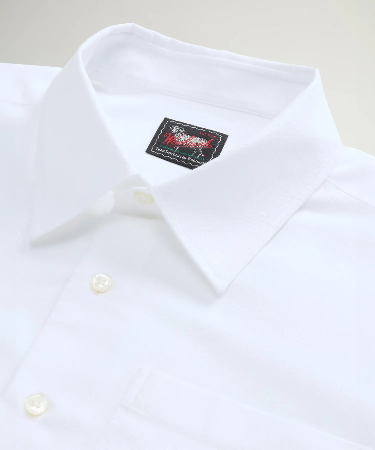 Todd Snyder x Woolrich Work Shirt in White
