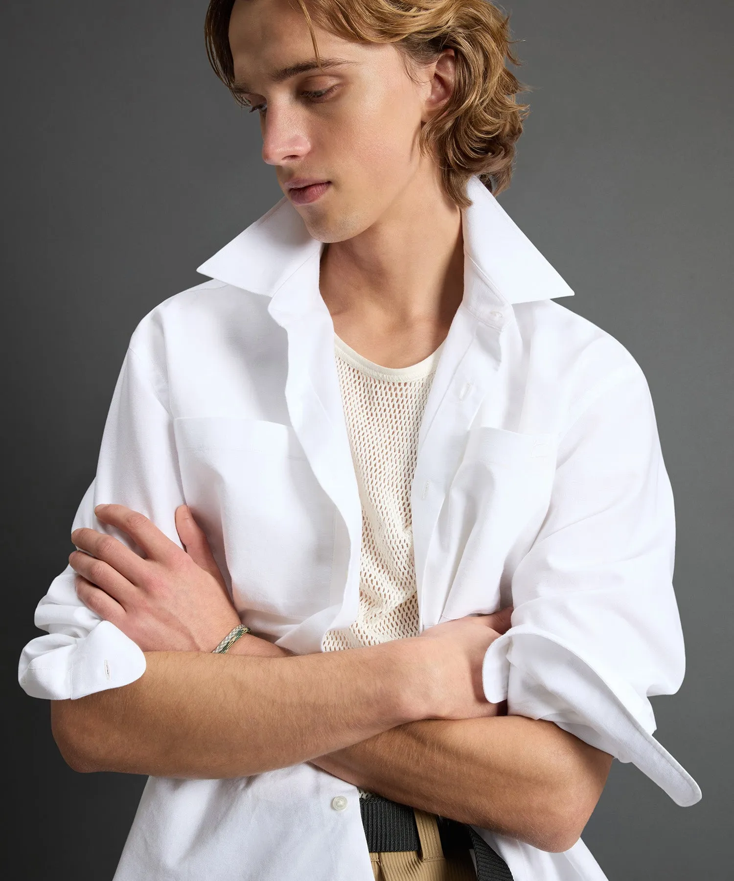 Todd Snyder x Woolrich Work Shirt in White