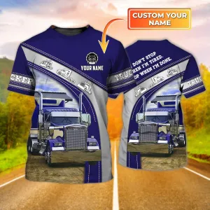 TRUCKER 119 Personalized Name 3D Tshirt