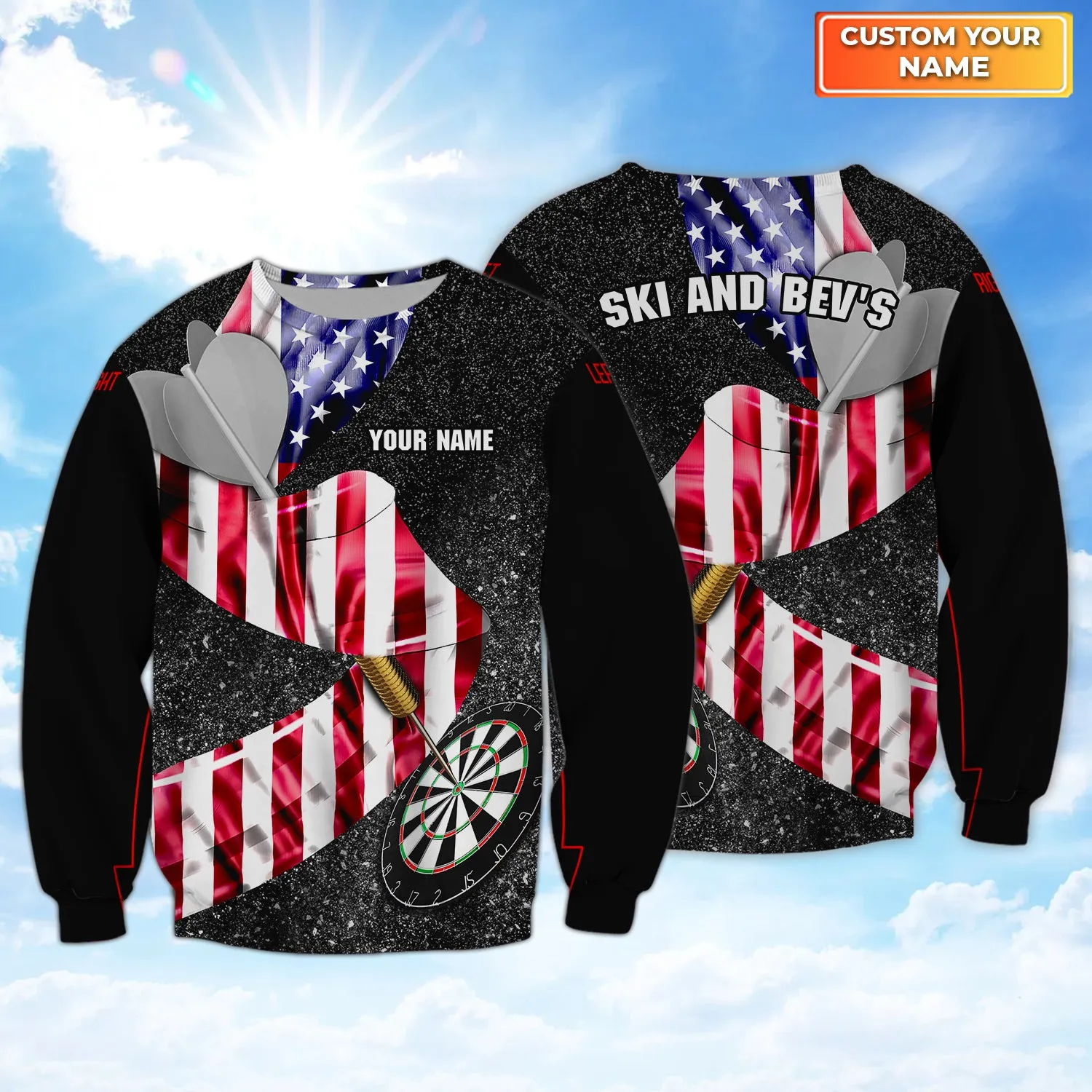 U.S Darts - Personalized Name 3D Printed Shirts
