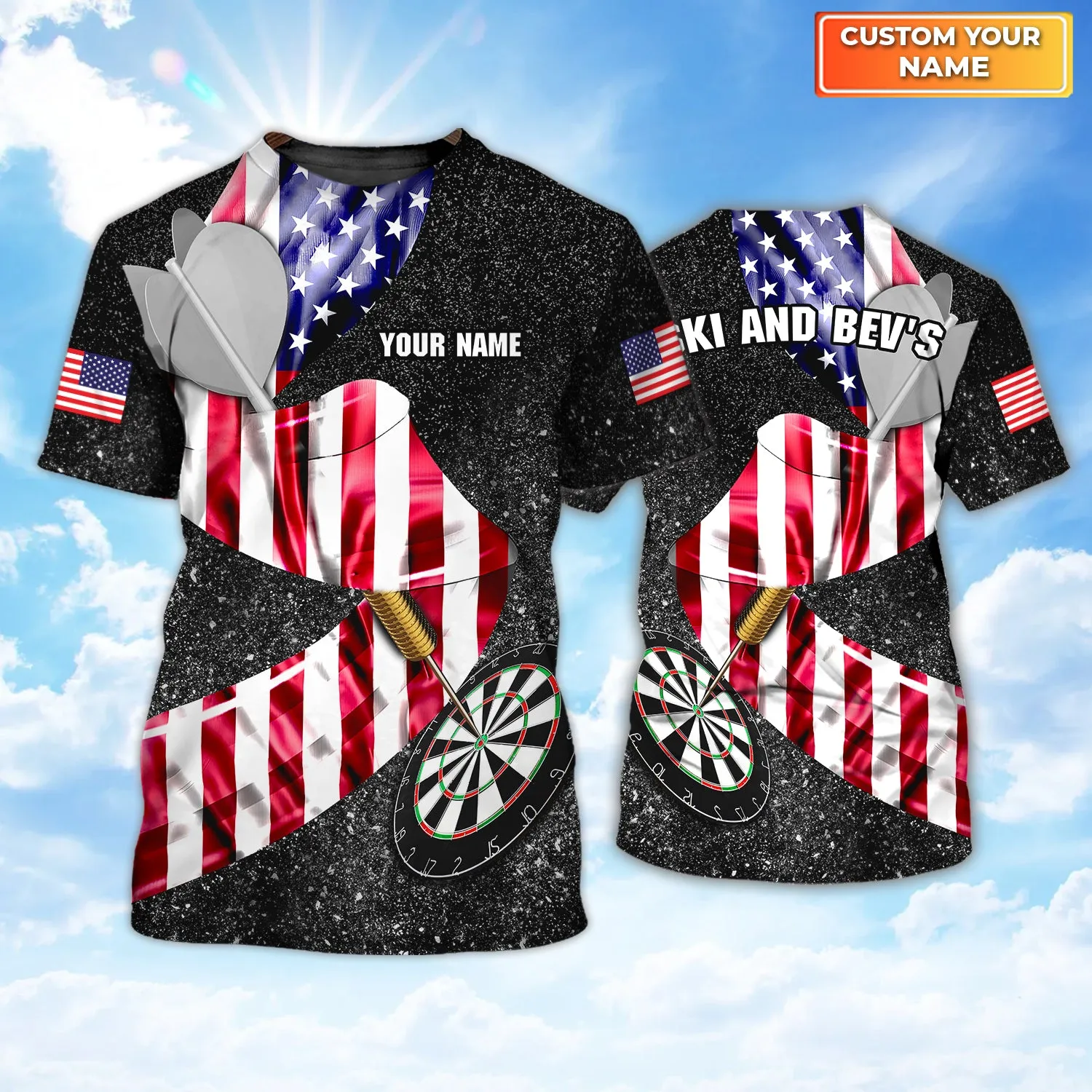 U.S Darts - Personalized Name 3D Printed Shirts