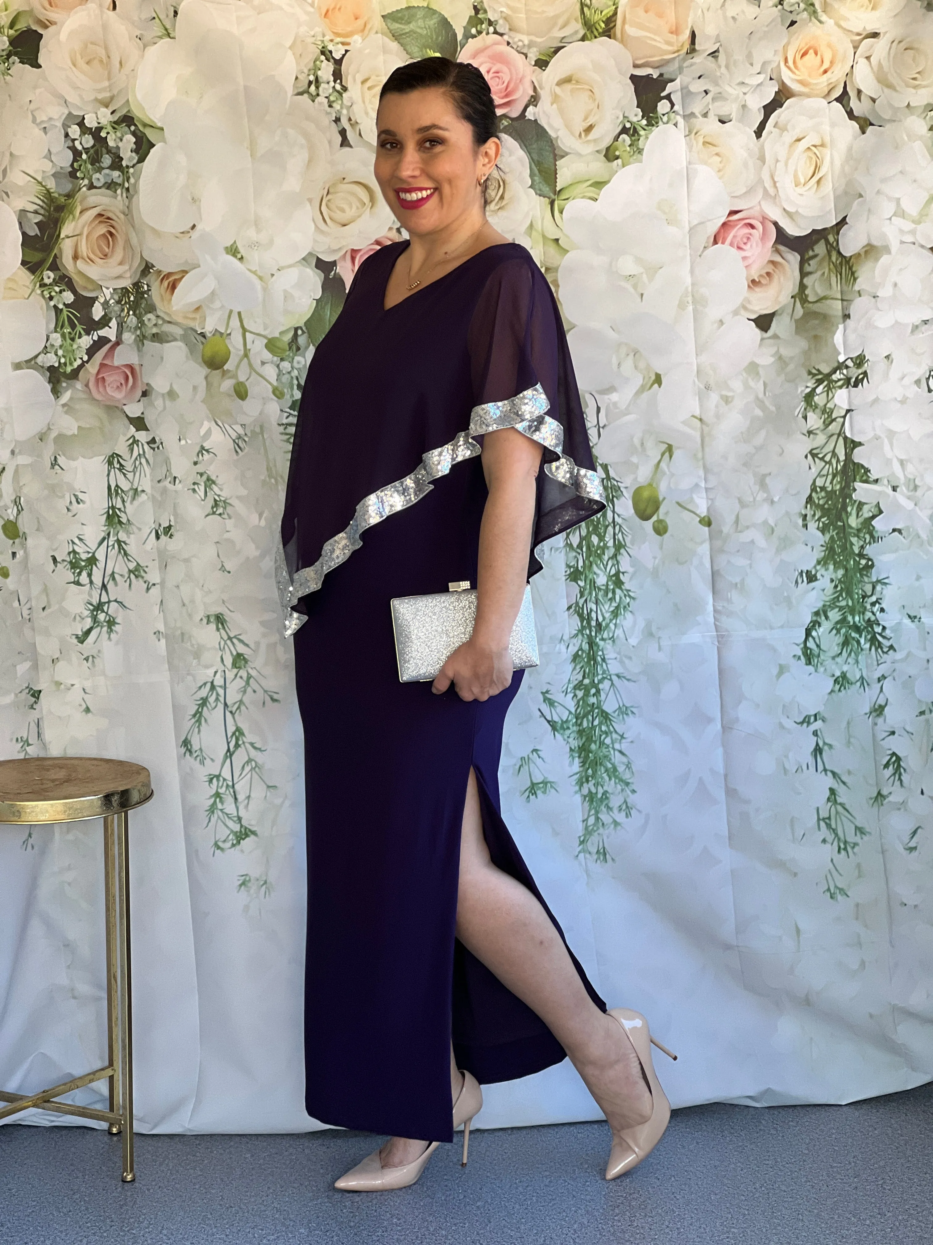 Vesta Purple Evening Dress