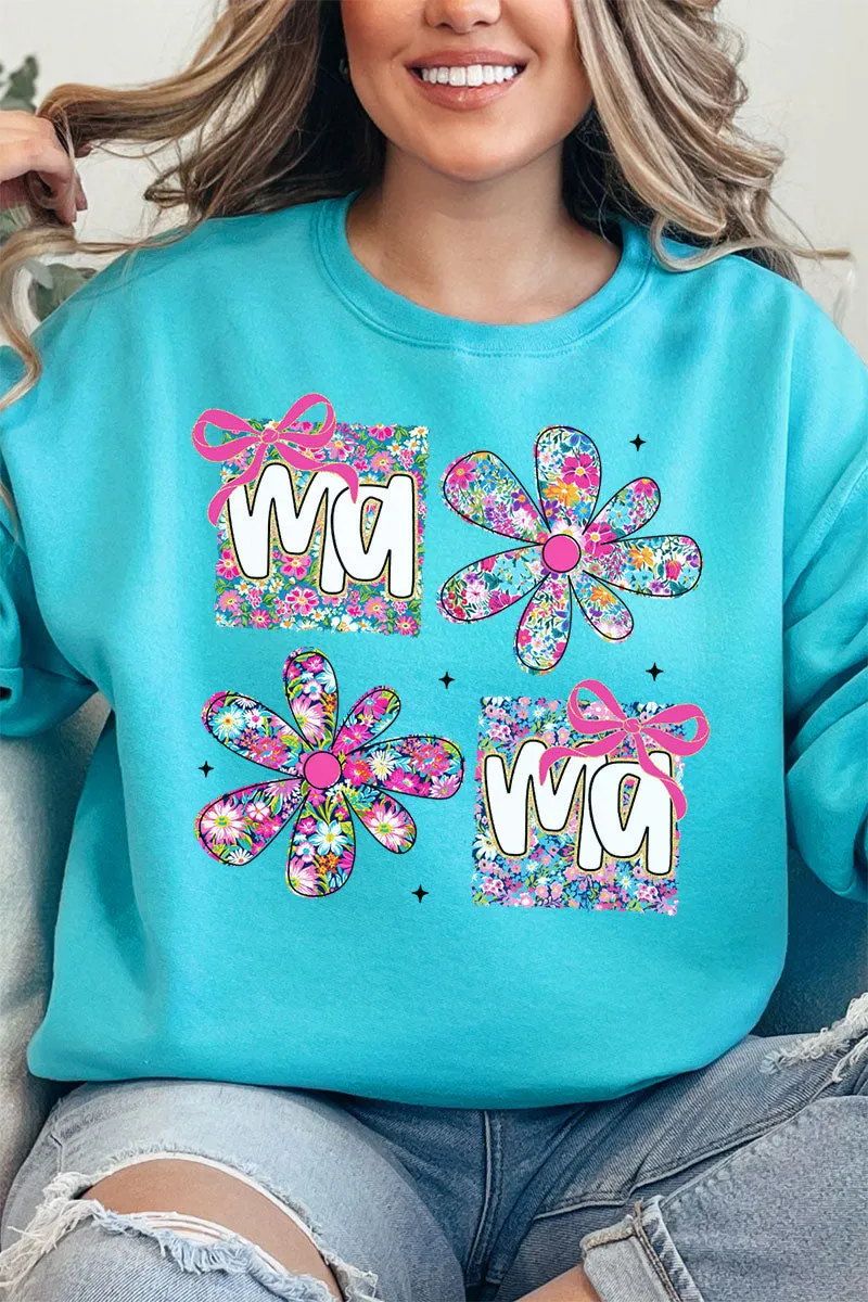Vibrant Floral Mama Unisex NuBlend Crew Sweatshirt