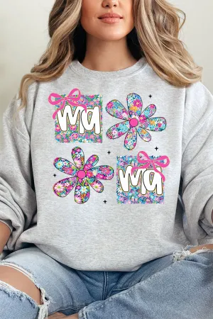 Vibrant Floral Mama Unisex NuBlend Crew Sweatshirt
