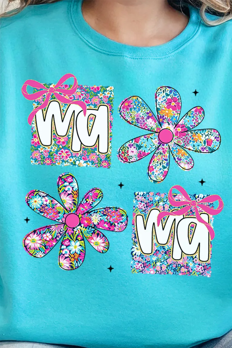 Vibrant Floral Mama Unisex NuBlend Crew Sweatshirt
