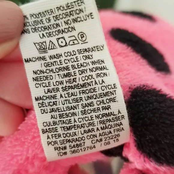 Victoria's Secret PINK Vintage Plush Polka Dot Soft Bathrobe Iconic Puppy Dog