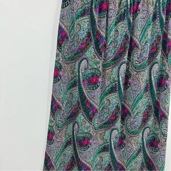 Vintage 90s Paisley Two Piece Set Skirt And Shirt Size Medium Early 90s