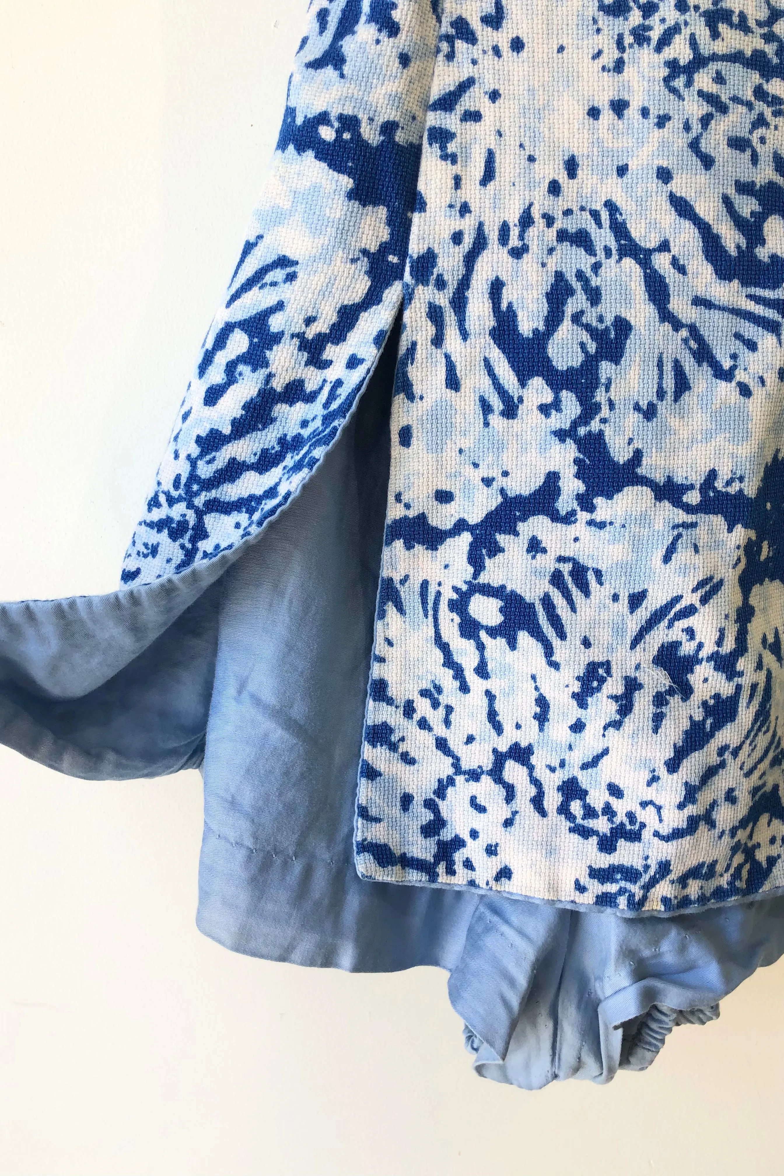 Vintage Blue Floral Swimsuit