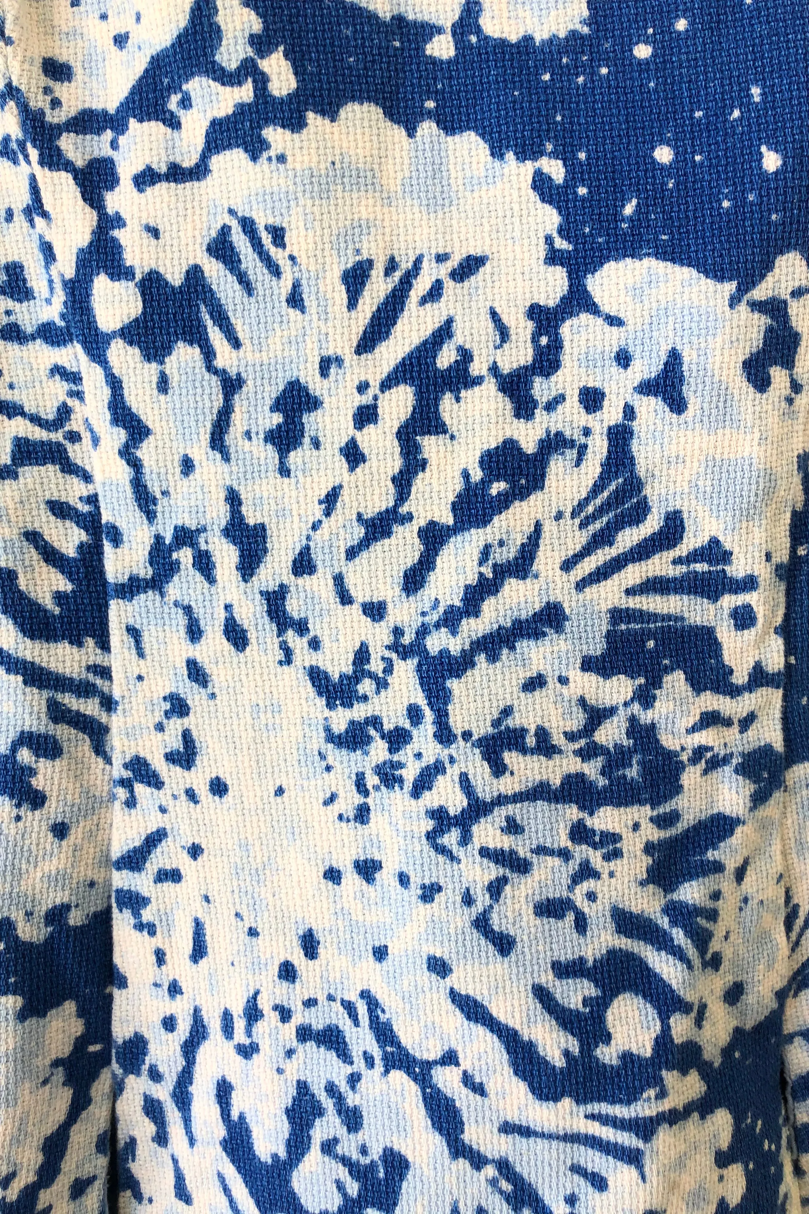 Vintage Blue Floral Swimsuit