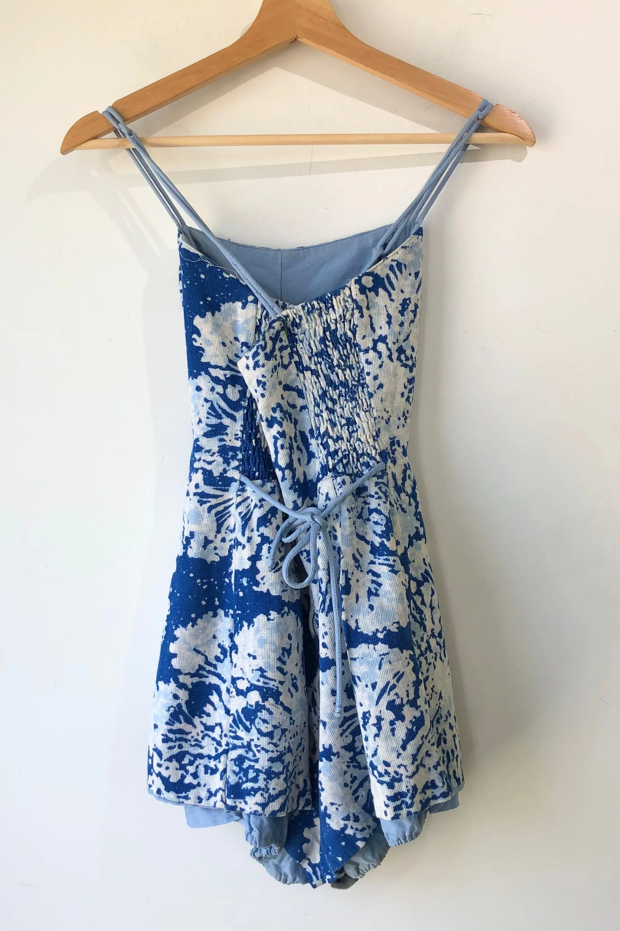 Vintage Blue Floral Swimsuit