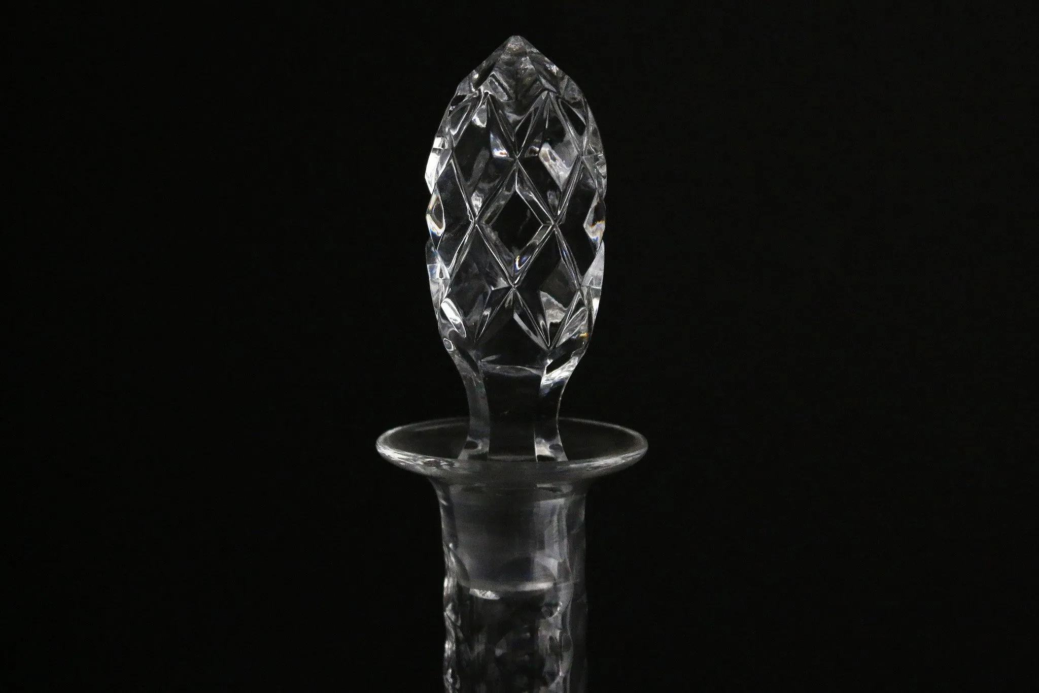 Vintage Crystal Floral Decanter