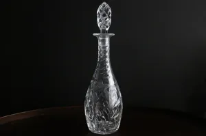 Vintage Crystal Floral Decanter