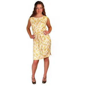 Vintage Dress Irish Linen Paisley Shift 1960S 42-37-46
