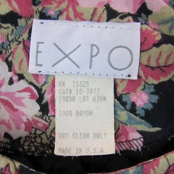 Vintage Expo Quilted Floral Paisley Jacket Blazer