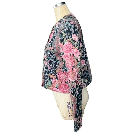 Vintage Expo Quilted Floral Paisley Jacket Blazer