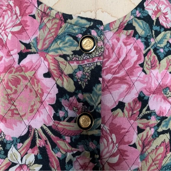 Vintage Expo Quilted Floral Paisley Jacket Blazer