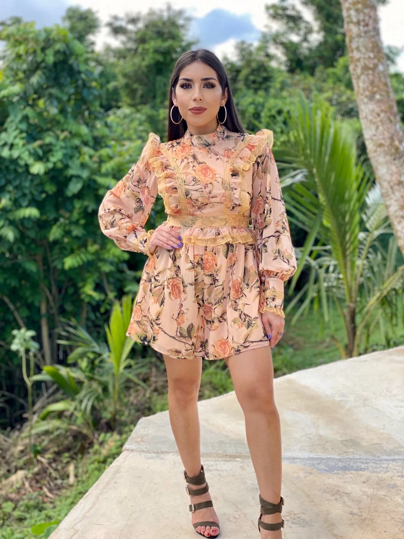 Vintage Floral Romper