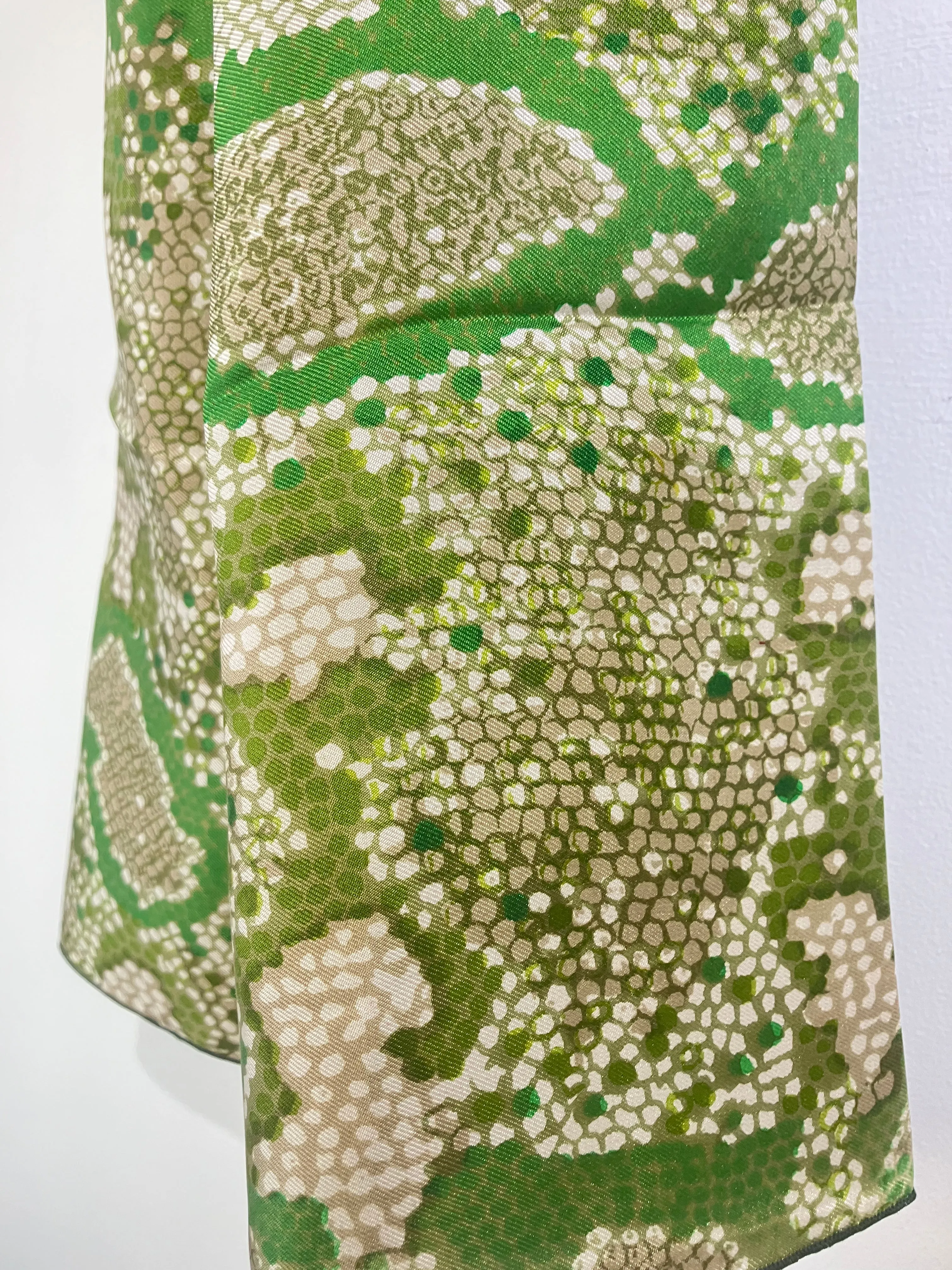 Vintage Green Snake Skin Scarf