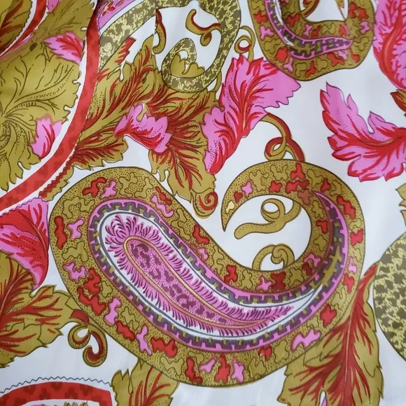 Vintage Milly Silk Paisley Print Skirt