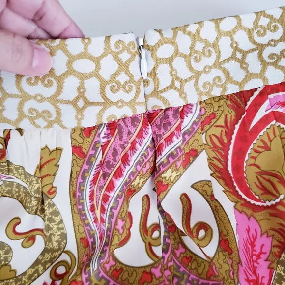 Vintage Milly Silk Paisley Print Skirt