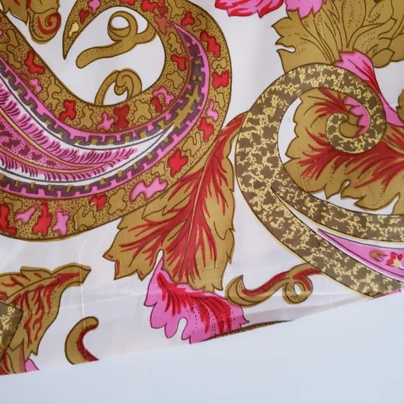 Vintage Milly Silk Paisley Print Skirt