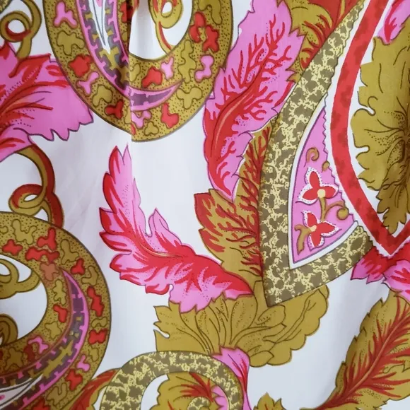 Vintage Milly Silk Paisley Print Skirt